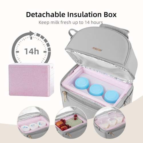 SUNVENO Breastmilk Cooler Bag With Detachable Insulation Box Set