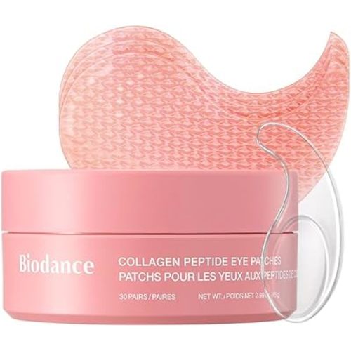 BIODANCE Collagen Peptide Eye Patches, Anti Wrinkle & Smile Line Patches for Face, Under Eye Mask for Fine Lines & Eye Bags, Travel Essentials & Self Care Gifts for Women, Korean Skin Care (60 Count)