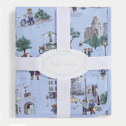Polo Bear Cotton Interlock Blanket