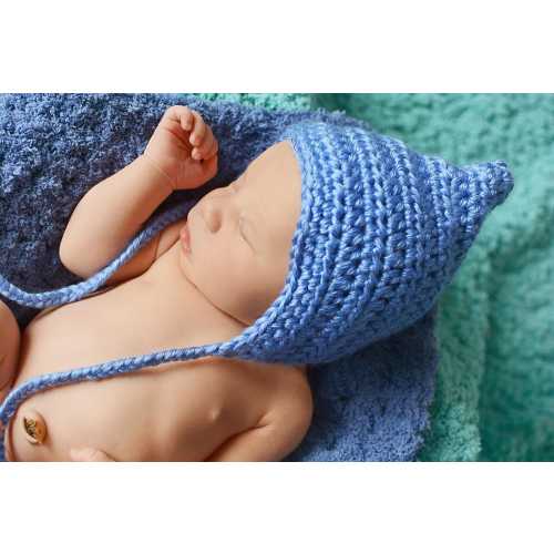 Baby boy elf hat, blue gnome bonnet, winter hospital cap, fall coming home outfit, photo prop, shower gift, newborn - toddler - boy sizes