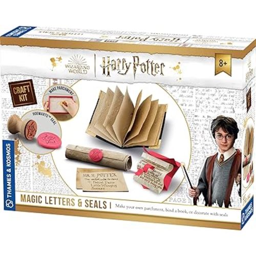 Harry Potter Magic Letters & Seals Craft Kit from Thames & Kosmos | Make Your Own Parchment Scrolls, Tom Riddle’s Diary, a Howler & More, Ideal for Fans Ages 8+, Great DIY Activity Gift for All Ages