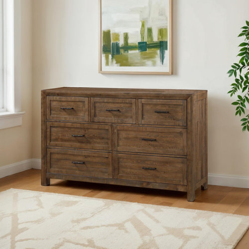 Three Posts™ Craigsville 63" W Solid Wood 7-Drawer Dresser with Dovetail Joinery & Reviews | Wayfair