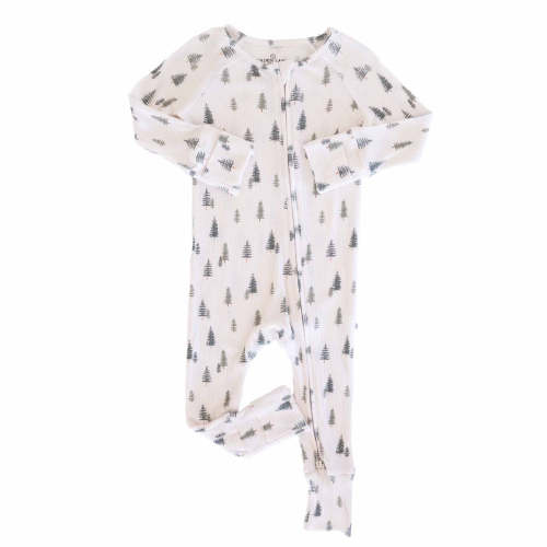 Evergreen Bamboo Waffle Convertible Zip Romper