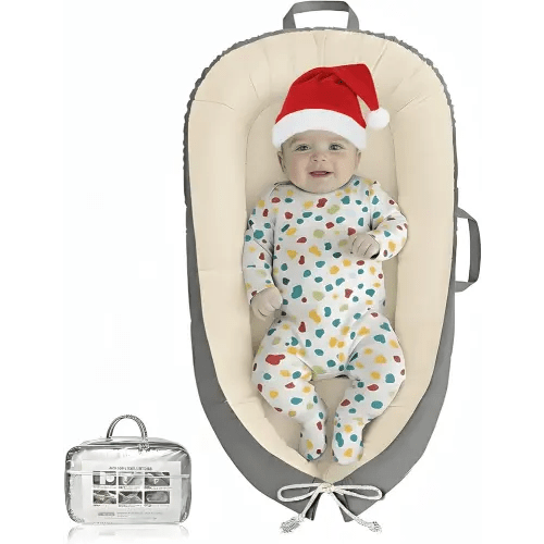 Baby Lounger - Infant Lounger for Newborn 0-24 Months, Pure Cotton Breathable Baby Nest Lounger Cover, Newborn Essentials for Baby Boys & Girls, Portable Baby Lounger for Home and Travel