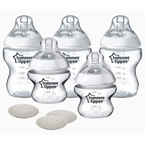 Tommee Tippee 1st Bottle Solution, Baby Bottle Gift Set | Anti-Colic, Breast-Like Nipples, Travel Lids