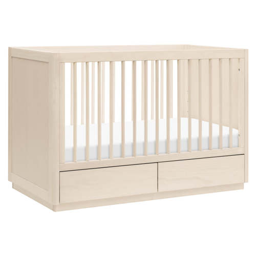 Bento 3-in-1 Convertible Storage Crib with Toddler Bed Conversion Kit - Washed Natural
