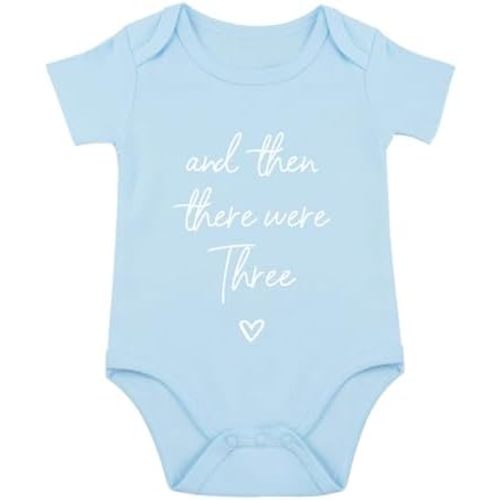 And Then There Were Three Bodysuit for Baby Pregnancy Announcement Bodysuit for Grandparents Unisex Infant