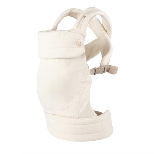 Ergonomic Baby Carrier Newborn to Toddler, Lightweight & Breathable Cotton Infant Carrier for Hands Free Comfort (Off White)