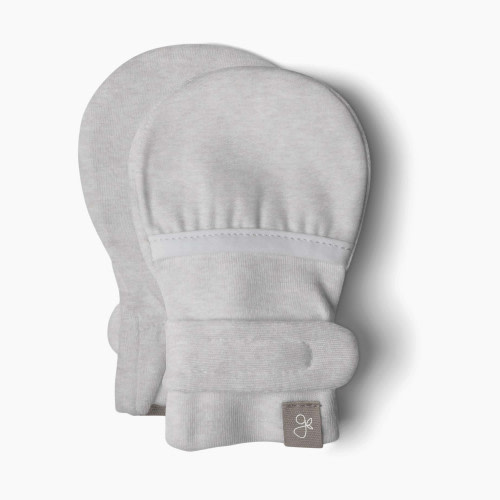 Goumi Kids Organic Stay-On Baby Mitts - Storm Gray, Preemie