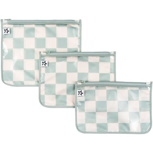 Tiny Twinkle Diaper Bag Organizing Pouches|3 Pack Mess-Proof Clear Front Travel Organizer Bags&TSA Approved Toiletry Bag Set for Baby and Mom Essentials