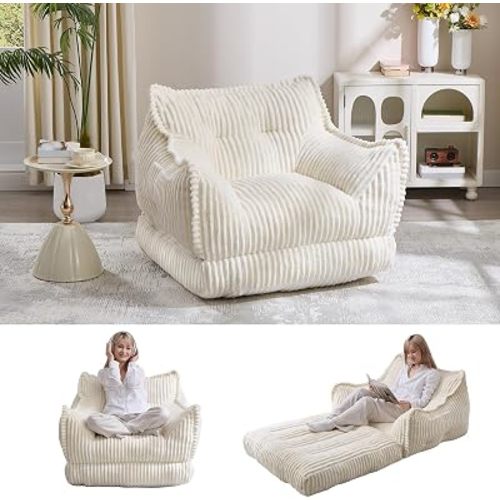 2 in 1 Folding Sofa Bed, Beige