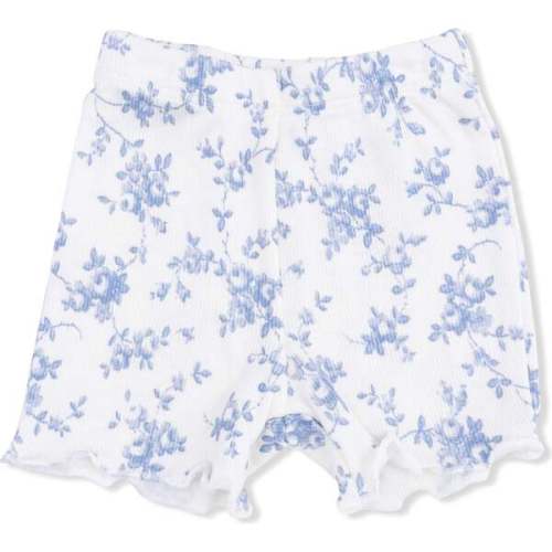 Peplum Tank and Bike Short, Baby Blue Vines Floral - Angel Dear | Maisonette