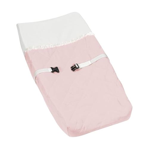 Sweet Jojo Designs Boho Chic Pink Modern Pastel Girl Baby Nursery Changing Pad Cover Bohemian Geometric Elegant Cream Off White Ivory Mid Century Retro Abstract Tuft Tufted for Color Block Collection