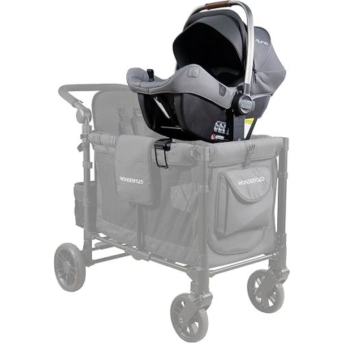 WONDERFOLD Stroller Wagon Car Seat Adapter - Secure Attachment for Infant Car Seat Makes Room for Baby and 2 Kids in Opposite Seats (Fits Only W4 Series)
