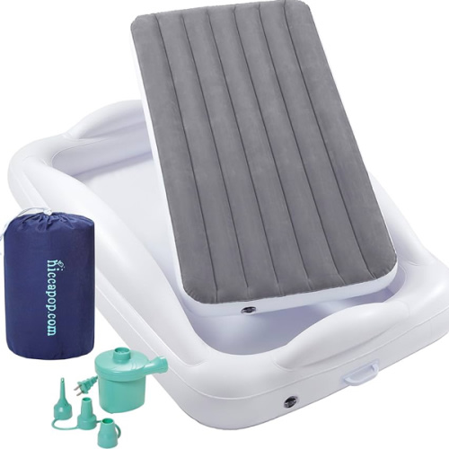 Inflatable Toddler Travel Bed with Safety Bumpers | Hiccapop - hiccapop