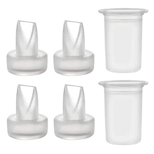 Maymom Pump Parts Compatible with Ameda Purely Your Pumps, MYA Joy Pump, but not MYA Pro; (4 Duckbills 2 Membranes)