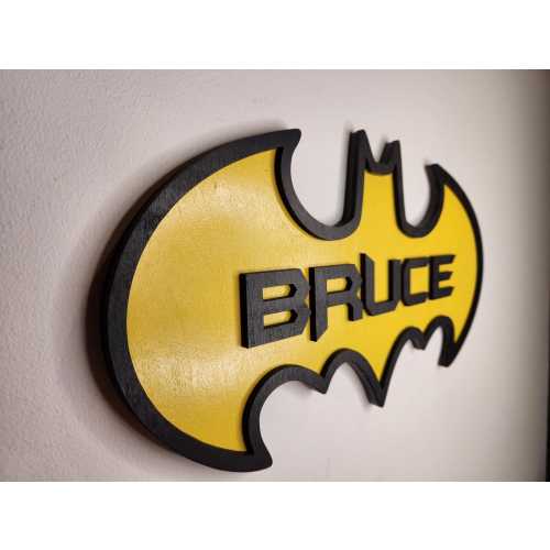 Personalized Bat Font Wooden Wall Sign, Kids Room Decor