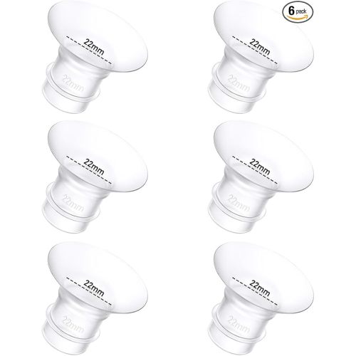 6Pcs Breast Pump Flange Insert 22mm Compatible with Momcozy/Spectra/Medela/eufy/Elvie/Lansinoh/Paruu P10 Breast Pump, Fit for Momcozy M5/M9/M6/V2 Pro/V2 pro/S12 Pro/eufy E10 S1 S1 Pro, 24mm Flange