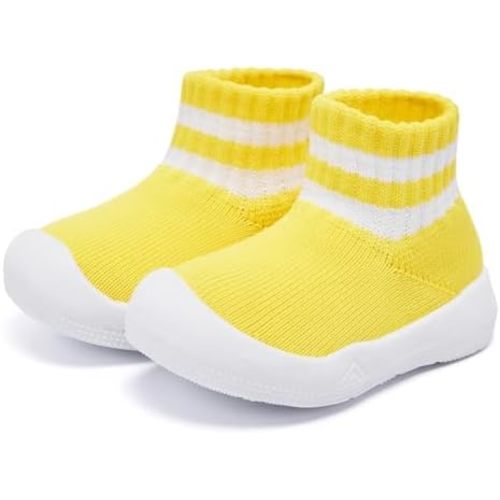 Eashi Baby Boy Girl Non-Skid Indoor Infant Walking Shoes Breathable Warm Elastic Sock Shoes with Memory Sole Protect Toes Outdoor Sneakers