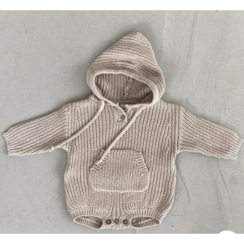 Boho Knitted Hooded Romper – The Boho Bebe