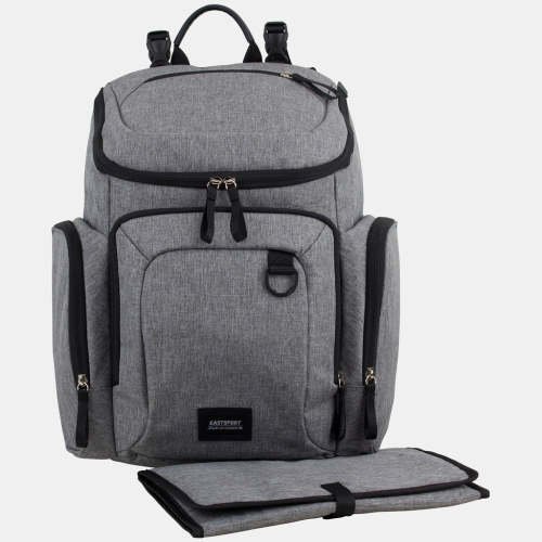 Wooster St. Large Backpack Diaper Bag with Adjustable Shoulder Straps, Bonus Changing Pad, Stroller Straps and Insulated Zipper Pockets