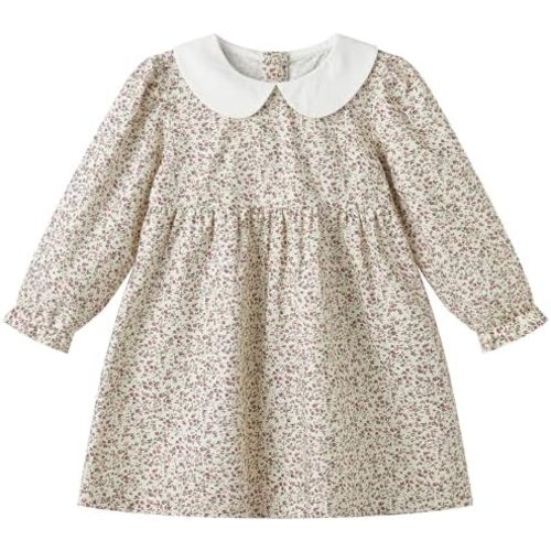 pureborn Baby Toddler Girl Dress Short and Long Sleeve Cotton Playwear Dresses 0-5T