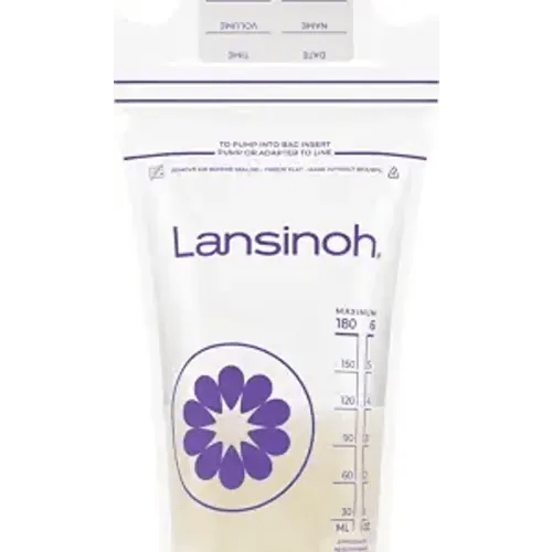 Lansinoh Breastmilk Storage Bags, 6 Ounce, 200 Count | Baby Essentials, Leak-Proof, Fast Freeze & Thaw Breast Milk Bags for Baby Bottle Feeding, Strength & Stretch