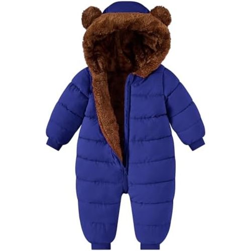 BFUSTYLE Baby Boy Snowsuit Fleece Toddler Coat 0M-3T Winter Suit with Hood