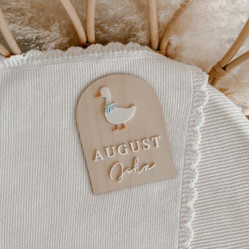 Personalised Goose Name Plaque