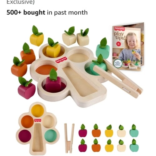 Amazon.com: Fisher-Price Wood Montessori Toy Sorting Tree, American Montessori Society Seal of Excellence, Wooden Learning Activity Puzzle & Expert Play Tips for Preschool Kids Ages 3+ Years​ (Amazon Exclusive) : Toys & Games