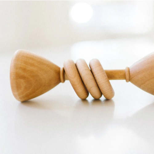 Organic Wooden Classic Rattle - Made in USA
