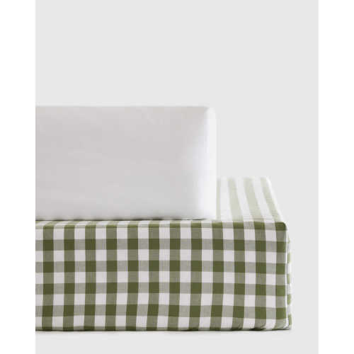 Organic Percale Gingham Crib Sheet 2-Pack