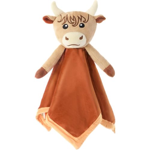 Baby Security Blanket Cute Highland Cow Loveys for Babies Boy Nursery Gift