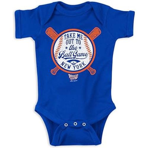 Amazon.com: Take Me Out to The Ball Game Baby Apparel for New York Baseball Fans (NB-18M) (Royal Onesie, 18 Months) : Sports & Outdoors