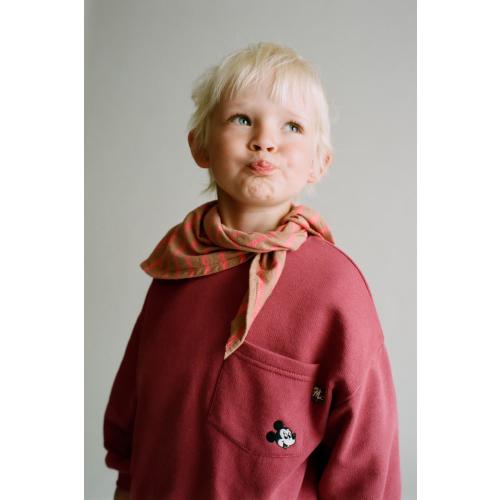 MICKEY MOUSE © DISNEY EMBROIDERED SWEATSHIRT - Burgundy | ZARA United States