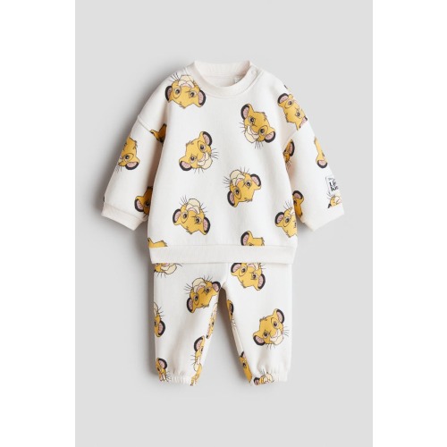 2-piece Printed Sweatshirt And Joggers Set