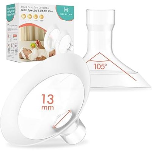 Breast Flanges 13mm 2-Pack for Medela Pump in Style, Symphony, Freestyle, Sonata, Maxflow and Lansinoh Signature Pro Breast Pumps