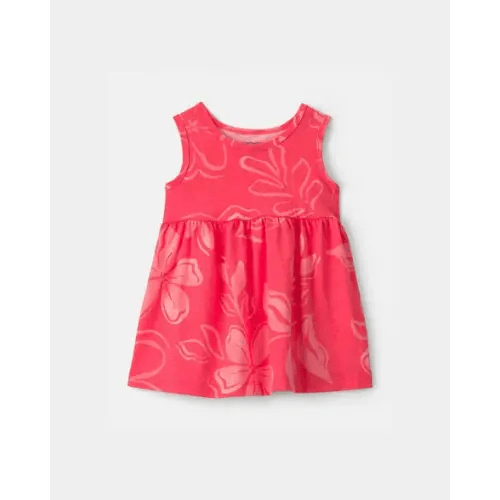 Baby Girl Tropical Floral Sleeveless Dress - Coral | Carter's
