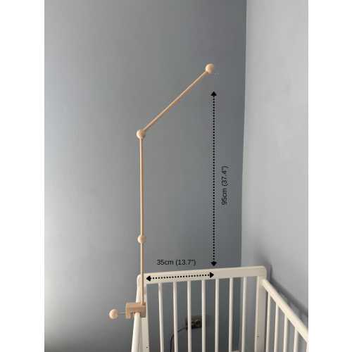 Wooden crib mobile Mobile arm for crib Baby Mobile hanger Baby mobile holder Crib mobile holder Baby mobile arm Crib mobile art