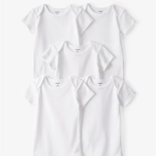 Baby 5-Pack Short-Sleeve Bodysuits - White | Carter's