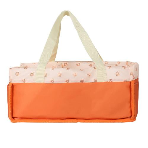 MOMIGO baby diaper caddy organizer - portable nursery storage basket for diapers and baby wipes, diaper stacker car organizer, newbo