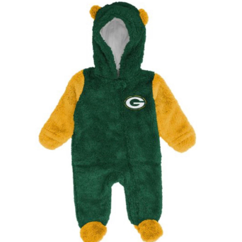 Green Bay Packers Newborn Stay Napping Fleece Bunting at the Packers Pro Shop