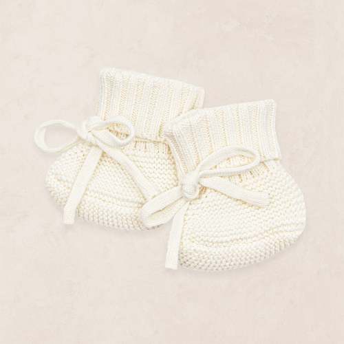 Knit Booties - Ivory