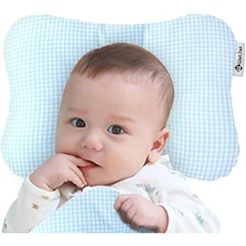 Soft Hypoallergenic Baby Head & Neck Support Organic Cotton Cover Machine Washable (Marble Grey)