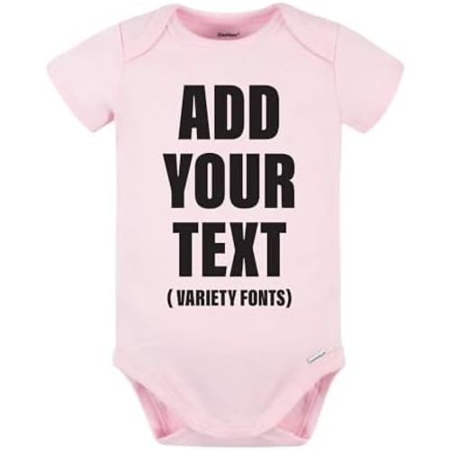 ROKO CLOTHING Made in USA Custom Baby Bodysuit Romper – Personalized Infant One-Piece with Name | Gift for Baby Shower