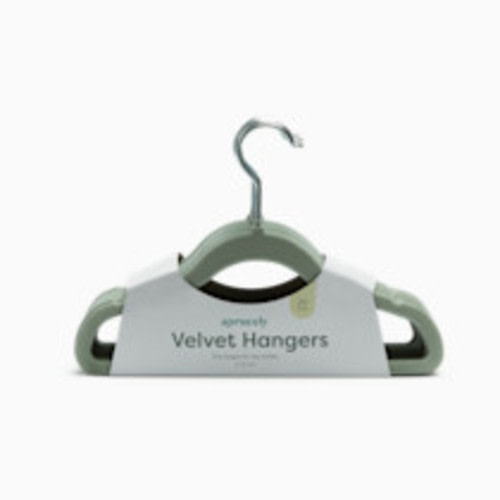 Sprucely Non-Slip Velvet Hangers - Sage, 20