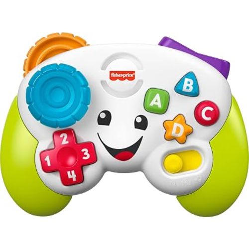 Fisher-Price Baby & Toddler Toy Laugh & Learn Game Controller, Green, Musical Learning Activity for Pretend Play Infants Ages 6+ Months