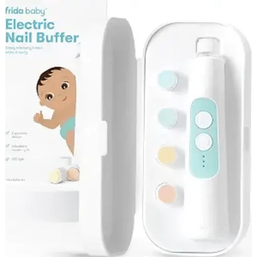 Frida Baby Electric Nail Buffer, Safe Baby Nail File & Trimmer Kit, White