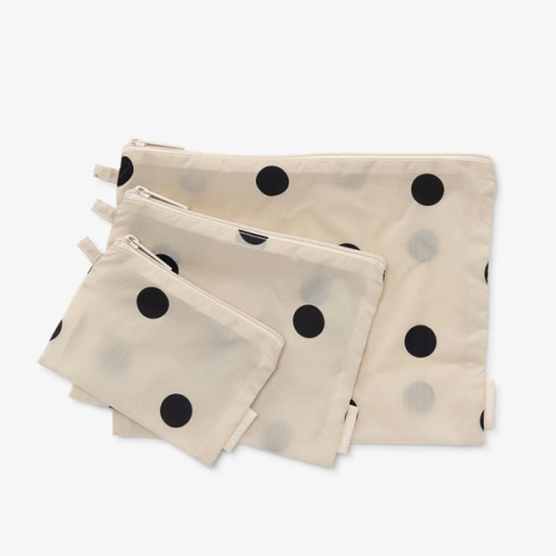 Compakt Zip Pouch Set in Polka Dot