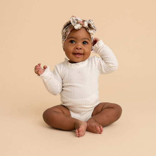 Ivory Pacci Ribbed Bodysuit